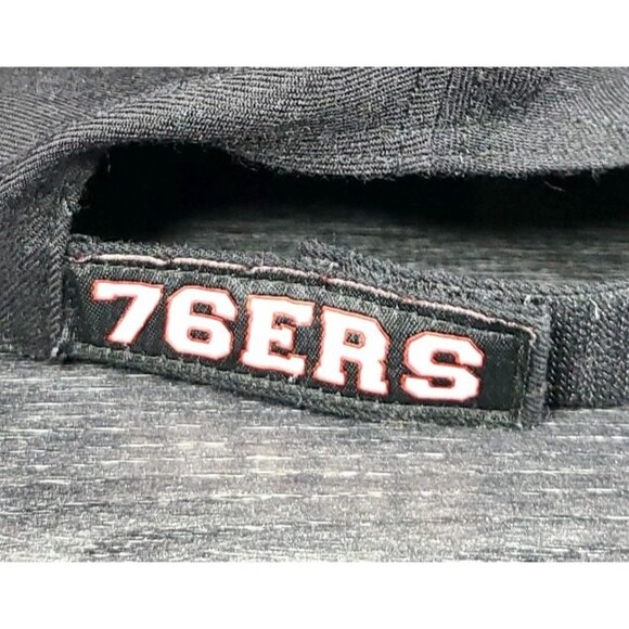 VINTAGE Philadelphia 76ers Hat Wool Black Back Cap 90s Y2K Sixers NBA Retro - Picture 3 of 8